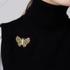 WCB1FPu Ladies Brooch Personality Brooch Alloy Retro Hollow Pearl Butterfly Brooch Clothing Accessories view 2