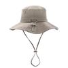 HOPSOOKEN Waterproof Bucket Rain Hat for Women Wide Brim UV Protection Foldable Mesh Soft Boonie Beach Fishing Cowboy Hat Men (Beige,L) view 1