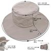 HOPSOOKEN Waterproof Bucket Rain Hat for Women Wide Brim UV Protection Foldable Mesh Soft Boonie Beach Fishing Cowboy Hat Men (Beige,L) view 4