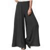 NineFit Basics Wide Leg Pants Woman, Lounge Pants Women Boho Pants Women Palazzo Pants Summer Boho Wide Leg High Waist Casual Lounge Yoga Pants with Pockets Trousers 01 Black XXL view 1