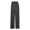 NineFit Basics Wide Leg Pants Woman, Lounge Pants Women Boho Pants Women Palazzo Pants Summer Boho Wide Leg High Waist Casual Lounge Yoga Pants with Pockets Trousers 01 Black XXL view 3