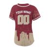 Custom Baseball Jersey for Women Hockey City Skyline Design Hip Hop Button Down Shirt Stitched/Printed Personalized Name & Number Fans Gift for Hockey Mom Women Girls S-4XL view 3