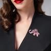 WCB1FPu Ladies Brooch Personality Brooch Rhinestone Brooch Elephant Brooch Coat Coat Pin Alloy Brooch (A) view 4