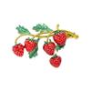 WCB1FPu Women's Brooch Fashion Rhinestone Brooch Strawberry Brooch Brooch Alloy Pin Button Coat Coat Clothing Accessories view 1