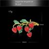 WCB1FPu Women's Brooch Fashion Rhinestone Brooch Strawberry Brooch Brooch Alloy Pin Button Coat Coat Clothing Accessories view 3