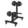 Dumbbell Rack, Dumbbell Plate Rack Dumbbell Rack Double Column Mobile Dumbbell Weights Storage Organizer, 1100LBS Weight Capacity, for Home Gym Fitness