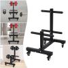 Dumbbell Rack, Dumbbell Plate Rack Dumbbell Rack Double Column Mobile Dumbbell Weights Storage Organizer, 1100LBS Weight Capacity, for Home Gym Fitness view 3