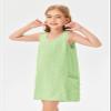 Batermoon Girls Swim Cover Up Swiss Polka Dot Summer Beach Dress V Neck Boho Cute Dresses with Pockets 4-14 Years view 2