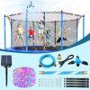 Lyromix Trampoline Accessories Kit, Trampoline Sprinkler, 50FT Solar Lights and Stakes, Non-Damaging to Net, Features 8 Light Modes, Compatible with 8 10 12 14 15 16FT Trampolin view 1