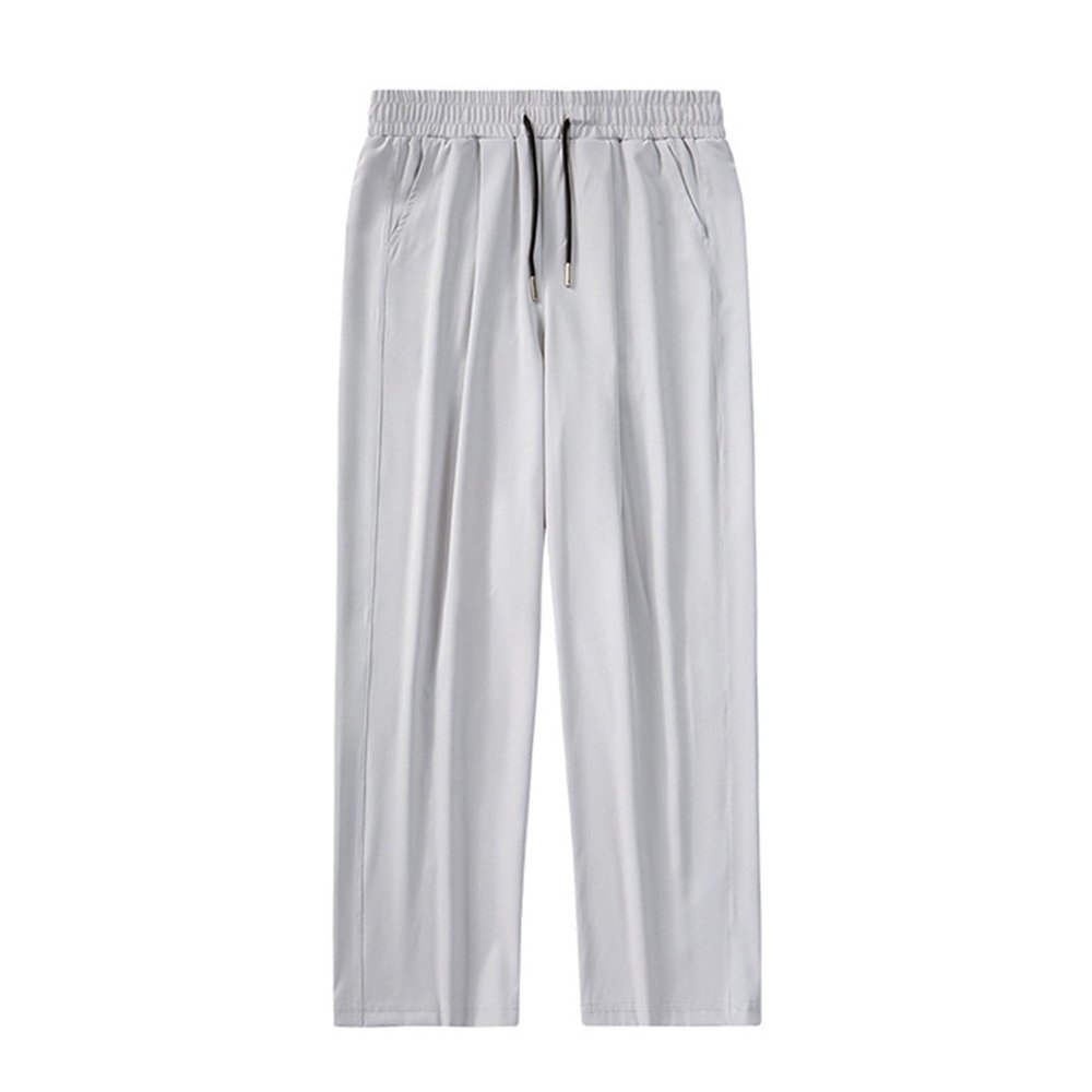 Maiyifu-GJ Men's Lightweight Hiking Pants Summer Casual Quick-Drying Joggers Pants Running Athletic Drawstring Sweatpants (Grey,Small)