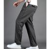 Maiyifu-GJ Men's Lightweight Hiking Trousers Casual Loose Cargo Pants Elastic Waist Stretch Joggers Sweatpants with Pockets (Dark Grey,XX-Large) view 3