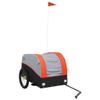 Gecheer Bike Trailer, Heavy Duty Iron Frame with Foldable Wheels, 99.2 lb Capacity, Black and Orange, for Kids, Pets, and Cargo Transport view 2