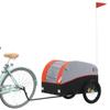 Gecheer Bike Trailer, Heavy Duty Iron Frame with Foldable Wheels, 99.2 lb Capacity, Black and Orange, for Kids, Pets, and Cargo Transport view 3