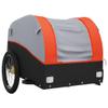 Gecheer Bike Trailer, Heavy Duty Iron Frame with Foldable Wheels, 99.2 lb Capacity, Black and Orange, for Kids, Pets, and Cargo Transport view 4