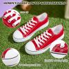 Adokoo Canvas Tennis Shoes for Women Low Top Casual White Red Sneakers for Women Lace Up Fashion Comfortable Walking Shoes (Red,6.5) view 3