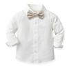 CORATED Toddler Dress Suits Baby Boys Clothes Sets Bowtie Shirts Suspenders Pants 4pcs Gentleman Outfits Suit 6 Month 6 Years (w-beige,3T) view 3