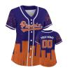 Custom Baseball Jersey for Women Basketball City Skyline Design Hip Hop Button Down Shirt Stitched/Printed Personalized Name & Number Fans Gift for Basketball Mom Women Girls S-4XL view 1
