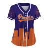 Custom Baseball Jersey for Women Basketball City Skyline Design Hip Hop Button Down Shirt Stitched/Printed Personalized Name & Number Fans Gift for Basketball Mom Women Girls S-4XL view 2