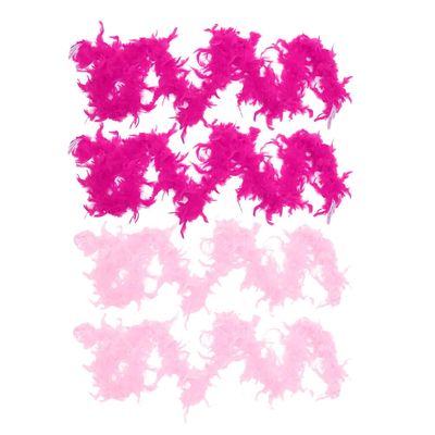 CALLARON 4pcs Plume Boas for Dress up and Crafts Trim Accessories for Parties Costumes and Stage in Light