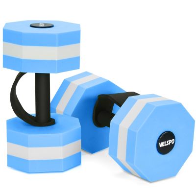 1 Pair EVA Foam Water Dumbbells for Pool Exercise, Water Weights Aquatic Exercise Dumbbells, Aquatic Fitness Weights, Enhance Your Fitness Journey with Water Aerobics Equipment and Pool Weights(Blue)
