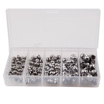 100Pack Fishing Removable Split Shot, Size0.5/0.8/1/1.5/2g, Lead Clip on Sinker Fishing Weight Line Weight Reusable Fly Fishing Weight Assortment Kit for Freshwater, Saltwater,Lakes, Rrivers