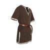 CAMDOM Boys Renaissance Viking Pirate V Neck Shirt Medieval Knight Costume Tops Brown view 3