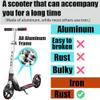 Scooter for Kids 6-12 & Adults | Adjustable Height, Foldable, Lightweight Aluminum Frame | Holds Up to 220lbs | Smooth Ride on Any Terrain view 2