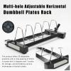 Barbell Plate Organizer for Home Gym, Adjustable 4 Slots Barbell Storage Rack, Weightlifting Storage & Arrangement, Women Men Workout Fitness Class view 3