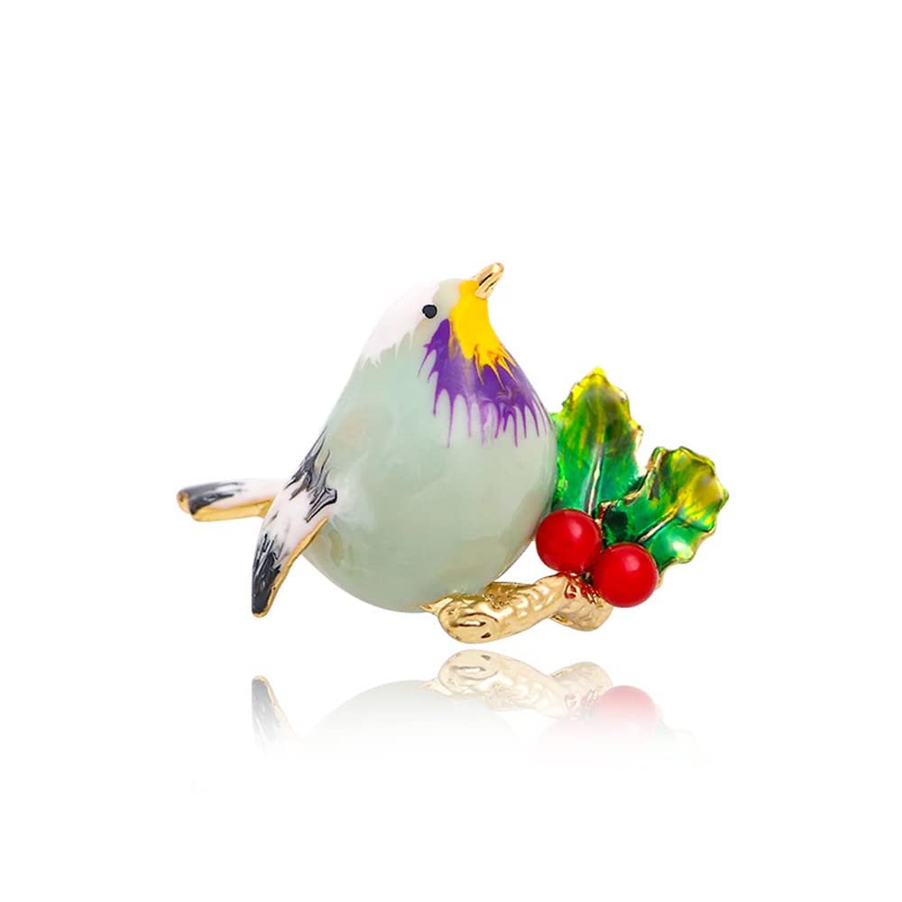 WCB1FPu Ladies Brooch Personality Brooch New Bird Brooch Pin Accessories Brooch (D)