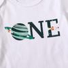 Baby Boy 1st Birthday Outfit Infant Boy First Birthday Clothes Set Boy Astronauts Cake Smash Bodysuit (White-Short,12-18 Months) view 4