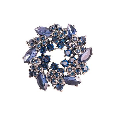 WCB1FPu Women's Brooches Fashion Rhinestone Brooches Bauhinia Crystal Corsages Brooch Pins Clothing Accessories Brooches (A)