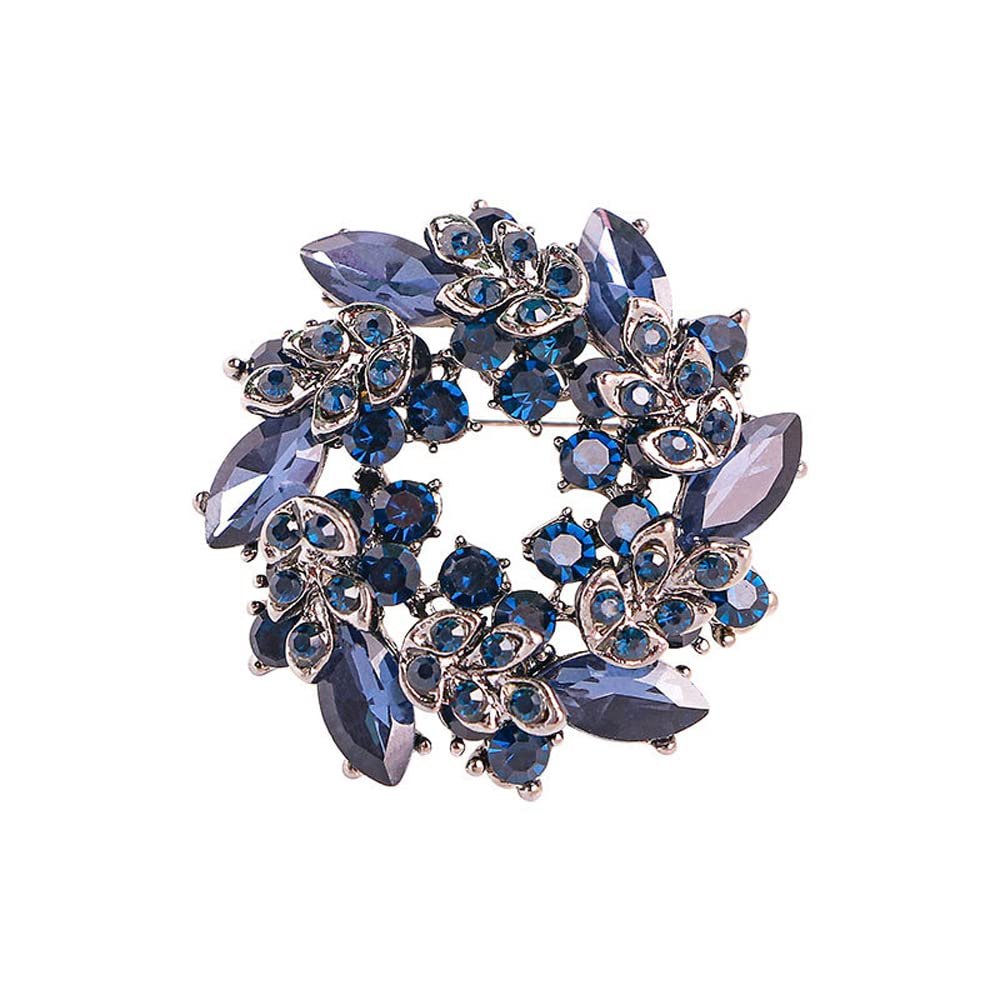 WCB1FPu Women's Brooches Fashion Rhinestone Brooches Bauhinia Crystal Corsages Brooch Pins Clothing Accessories Brooches (A)