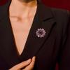 WCB1FPu Women's Brooches Fashion Rhinestone Brooches Bauhinia Crystal Corsages Brooch Pins Clothing Accessories Brooches (A) view 3