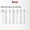 American Fishing Wire Mighty Mini Stainless Steel Split Ring, Size #5, 77 lb Test, Bright, 6 pc view 4