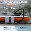CYCPLUS 20PSI Rechargeable Paddleboard Pump - Intelligent Fast Dual-Stage Inflation, Deflation Function, Auto-Off &Dual LED Display, Suitable for Stand-Up Paddleboard, Inflatable Boat Tent Mattress view 2