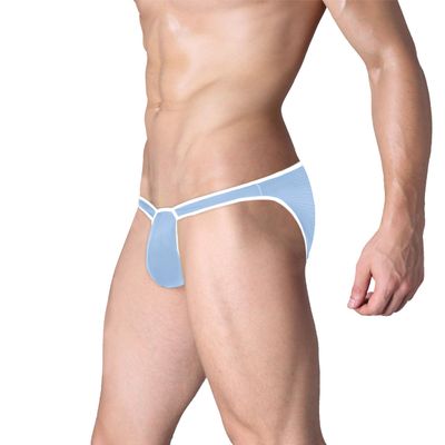 SUMABA Mens Sexy Briefs Bulge Enhancing Underwear Low Rise Pouch Hot Grey Breathable Mesh Male Panties High Cut xxl