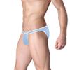 SUMABA Mens Sexy Briefs Bulge Enhancing Underwear Low Rise Pouch Hot Grey Breathable Mesh Male Panties High Cut xxl view 1