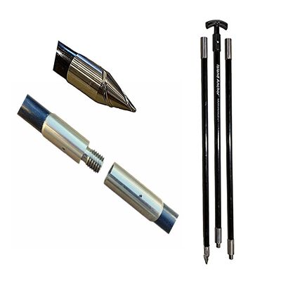Island Anchor - 1" x 12' - 3 Piece - Shallow Water Anchor Pole (Black)