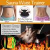 Vuirrm Waist Trainers for Women Belly Fat, Women's Waist Trimmer Sweat Bands for Stomach, Slimming Compression Sweat Belt,S,Silver, Small view 3