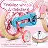 Glerc Sasha Girls Bike, 12 Inch Kids Bicycle for Ages 2-4 Years Old Children, Retro Vintage Style Toddler Bicycle with Doll Bike Seat and Basket, Pink view 4