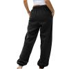 Bottoms Baggy Sweatpants for Women Women's Casual Joggers Pants V Crossover High Waisted Baggy Lounge Bottoms Leggings Womens Athletic Pants A2-Black view 2