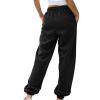 Bottoms Baggy Sweatpants for Women Women's Casual Joggers Pants V Crossover High Waisted Baggy Lounge Bottoms Leggings Womens Athletic Pants A2-Black view 4