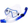 GeRRiT Snorkel Set Adult, Anti-Fog Panoramic Diving Goggles Dry Valve Snorkel Mask Impact Resistant Snorkeling Gear for Men and Women,Youth, Junior, Blue view 1
