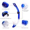 GeRRiT Snorkel Set Adult, Anti-Fog Panoramic Diving Goggles Dry Valve Snorkel Mask Impact Resistant Snorkeling Gear for Men and Women,Youth, Junior, Blue view 3