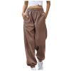 Womens Sweatpants High Waisted Jogger Pants Workout Clothes for Women Bottom Sweatpants Trendy Baggy Joggers with Pockets Black Cargo Pants Winter Clothes for Women A2-Light Brown view 1