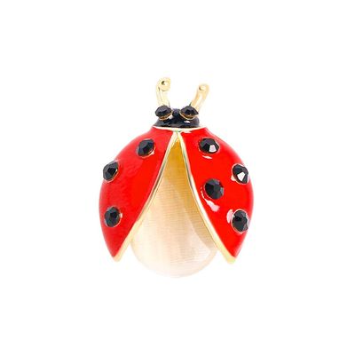 WCB1FPu Women's Brooch Personality Brooch Mini Insect Brooch Opal Corsage Accessories Beetle Brooch