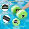 1 Pair EVA Foam Water Dumbbells for Pool Exercise, Water Weights Aquatic Exercise Dumbbells, Aquatic Fitness Weights, Enhance Your Fitness Journey with Water Aerobics Equipment and Pool Weights(Green) view 2