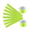 FOYTOKI 4pcs Reflective PVC Wrist Bands for Night Running Walking Hiking Jogging High Visibility Safety Armbands Fluorescent Green view 1