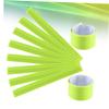 FOYTOKI 4pcs Reflective PVC Wrist Bands for Night Running Walking Hiking Jogging High Visibility Safety Armbands Fluorescent Green view 4