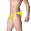 SUMABA Mens Sexy Briefs Bulge Enhancing Underwear Low Rise Pouch Hot Yellow Breathable Mesh Male Panties High Cut Medium view 1